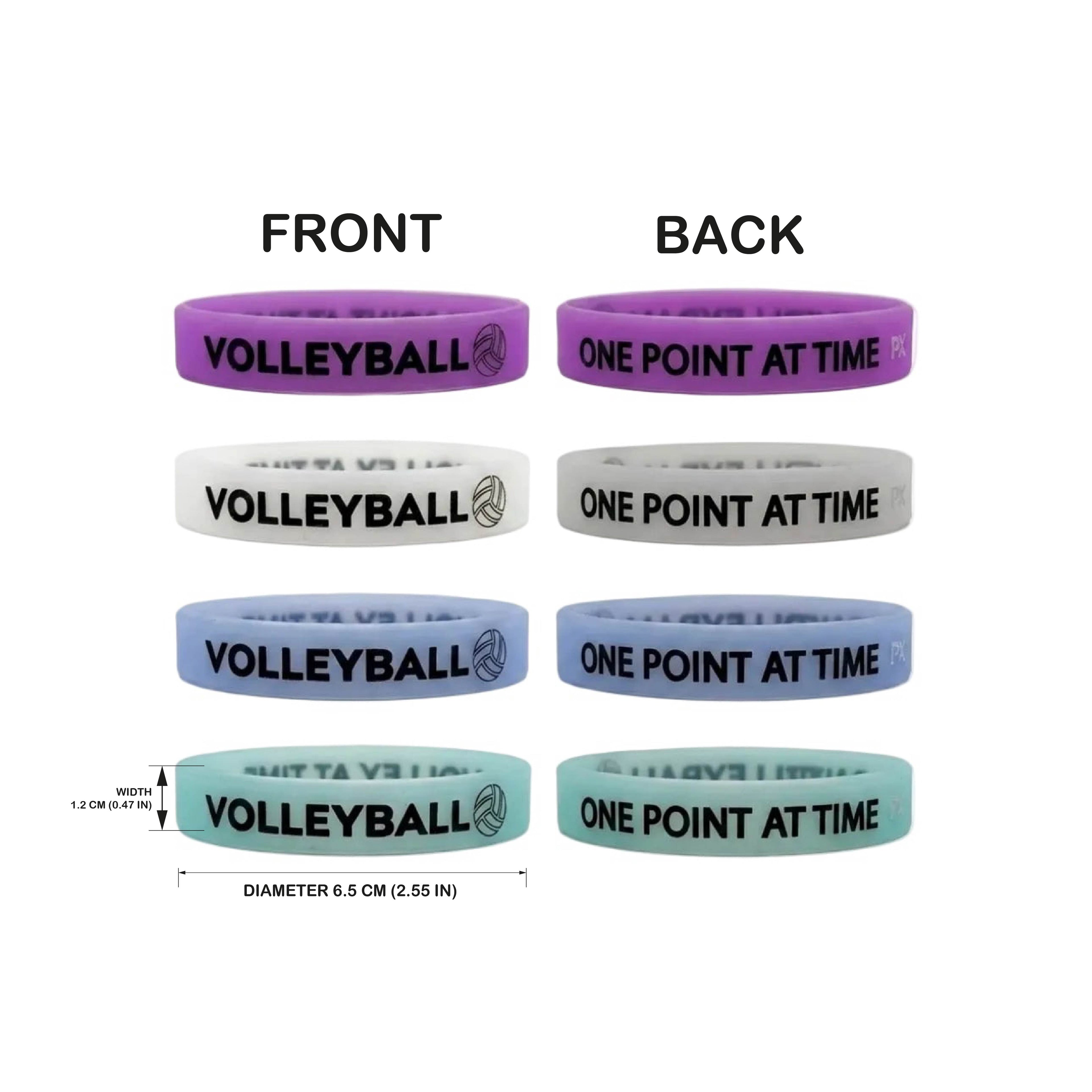 Luminous Volleyball Wristband – One Point At Time (4 Pack)