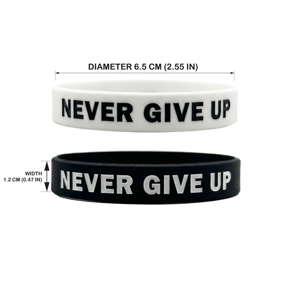 Set Never give up Wristband (8 pack)