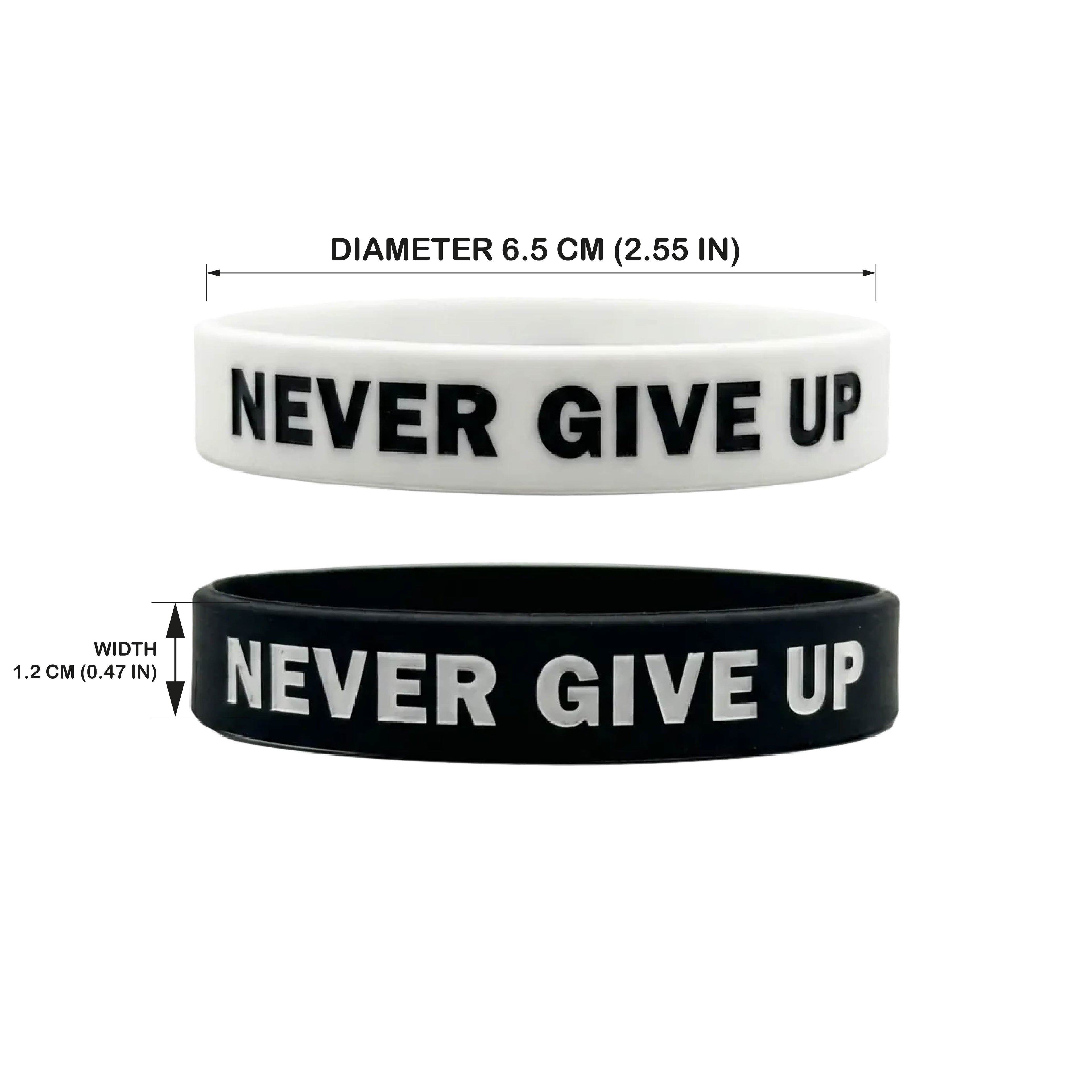 Set Never give up Wristband (8 pack)