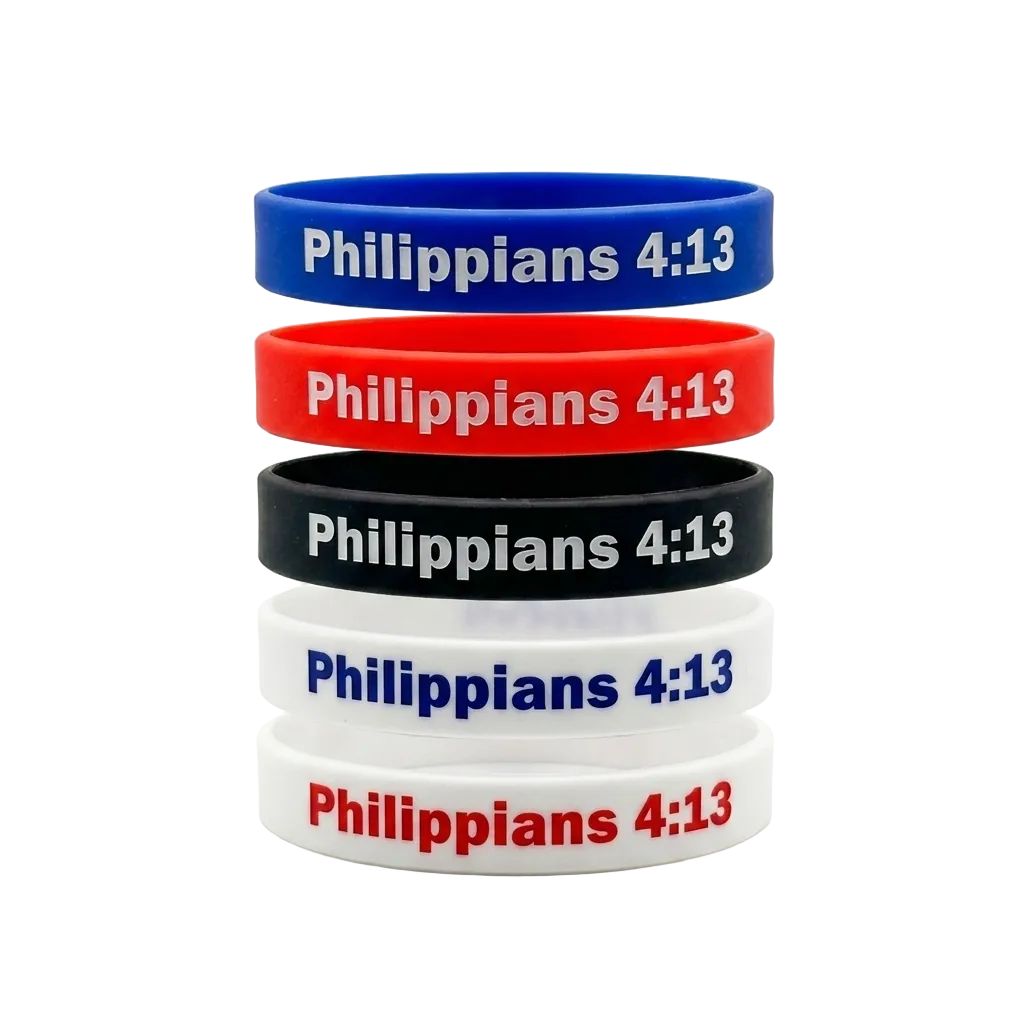Baseball Wristband – Philippians 4:13 (5 Pack)
